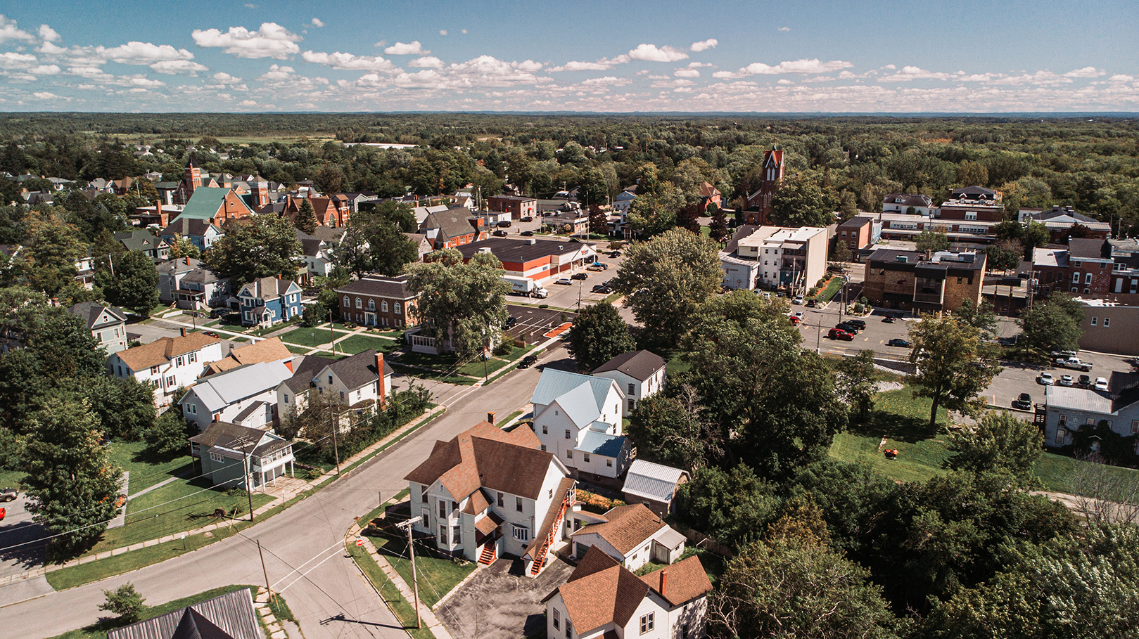 Aerial view of neighborhood. Carthage 2019 DeMott